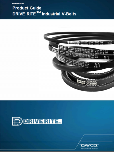 Dayco Drive Rite® Industrial V Belts Product Guide Dayco Aftermarket North America 3596