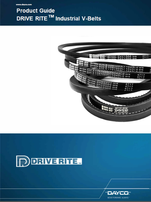 Drive Rite Industrial V Belts Product Guide Industrial Belts